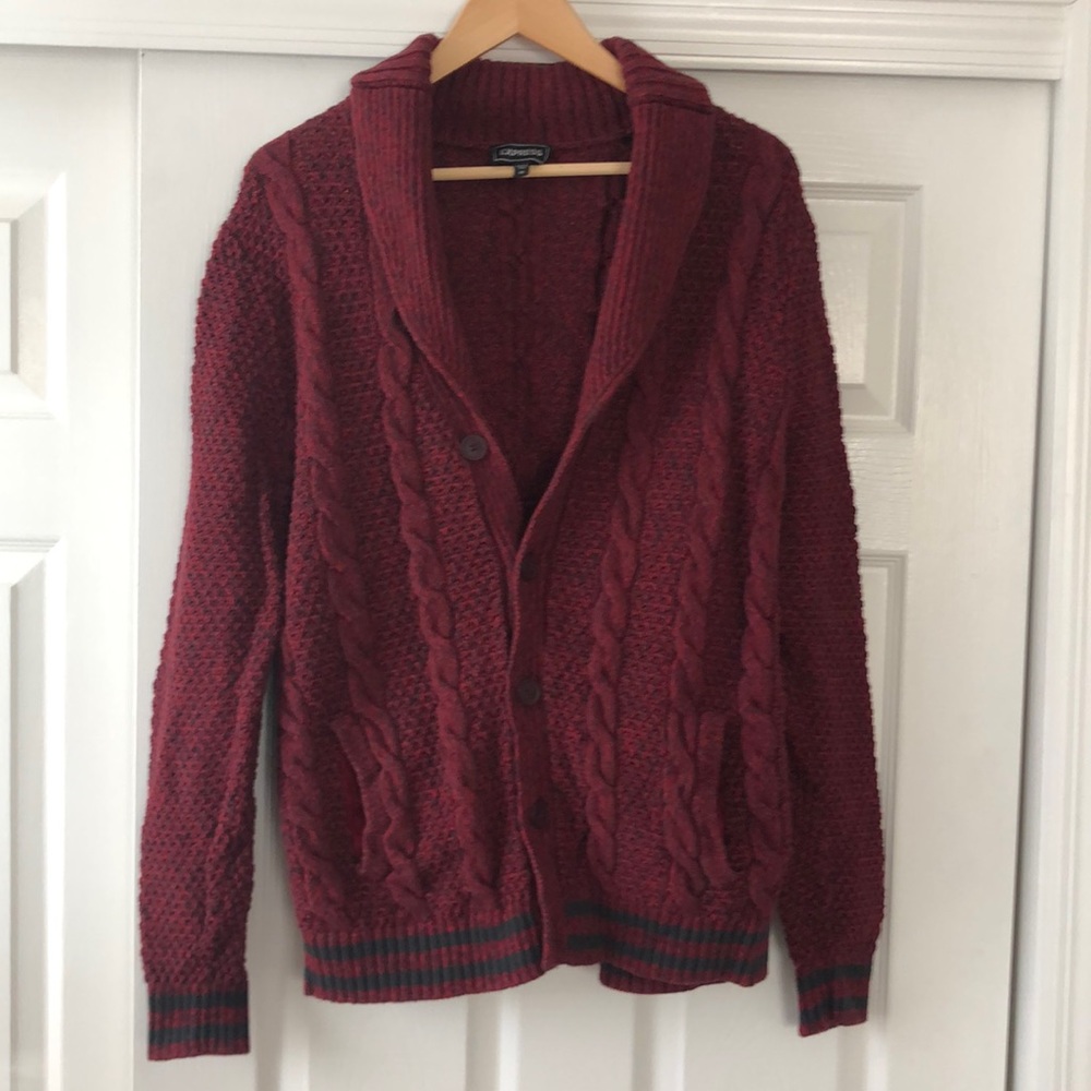 Express Men’s Shawl Collar Cardigan with Pockets